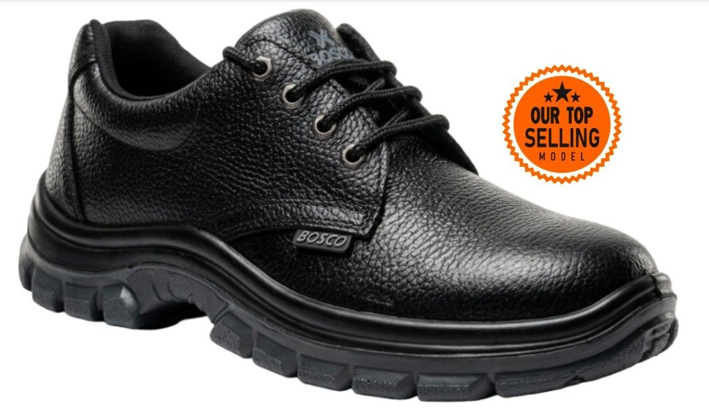 IS 15298 Certified Steel Toe Leather Safety Shoes - Safety Mart Model Manufactured by Safety Mart Rajkot